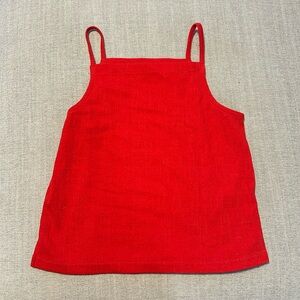 Madewell Red Apron Tank